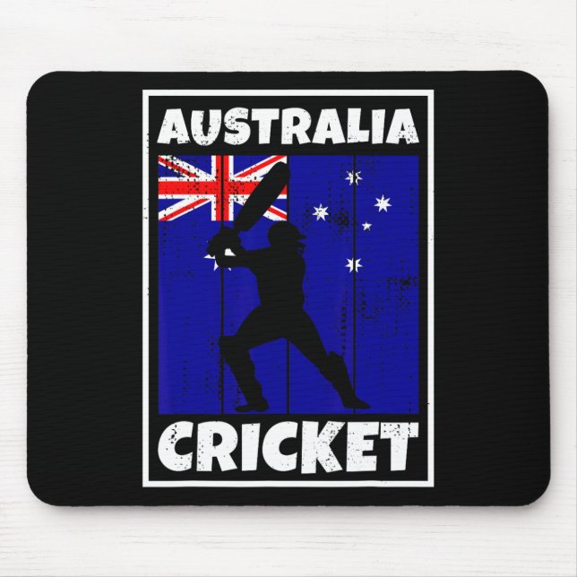 Australisk cricketfläkt Flagga Australien Cricket  Musmatta (Framsidan)