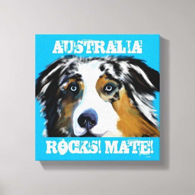 AUSTRALISK FÅRHUND  CANVASTRYCK (Framsida)