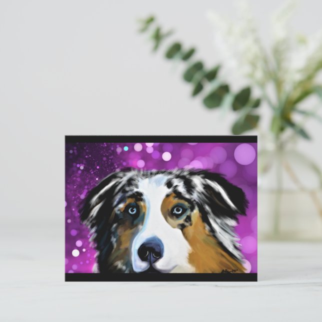 AUSTRALISK FÅRHUND  VYKORT (Stående Fram)