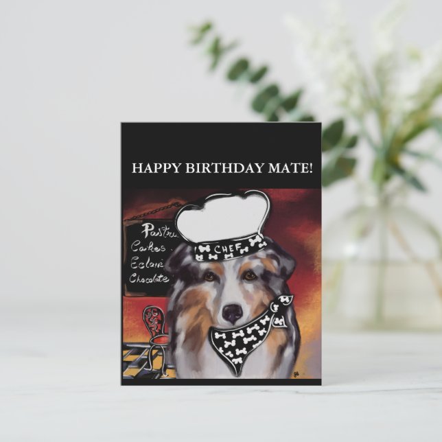 AUSTRALISK FÅRHUND  VYKORT (Stående Fram)