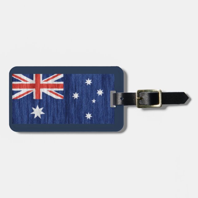 Australisk flagga design Thunder_Cove blue Bagagebricka (Horisontell Framsida)