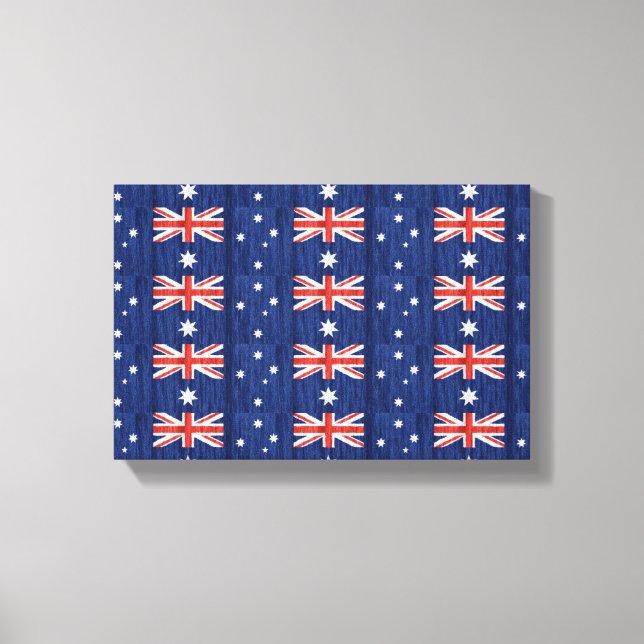 australisk flagga design Thunder_Cove blue Canvastryck (Framsida)