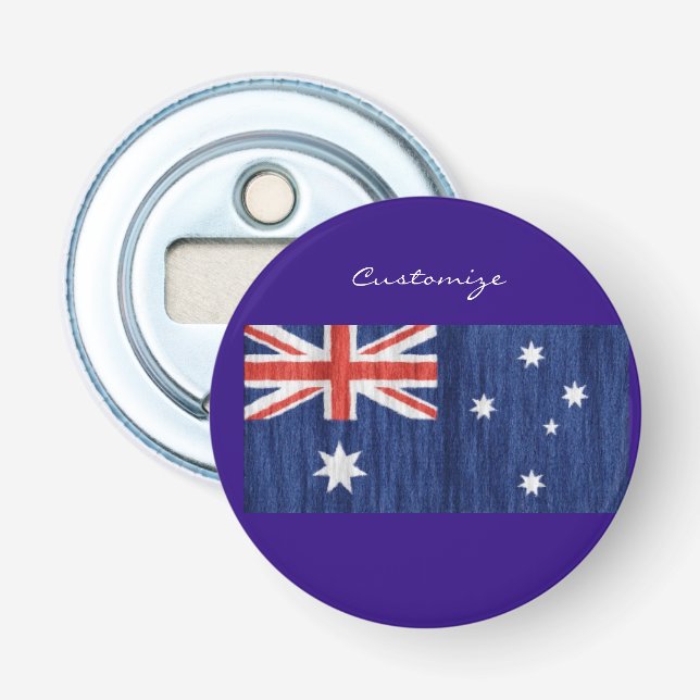 australisk flagga design Thunder_Cove blue Flasköppnare (Framsidan)