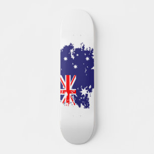 Australisk Flagga Grunge Mini Skateboard Bräda 18,5 Cm