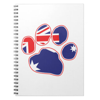Australisk Flagga Paw-utskrift Anteckningsbok