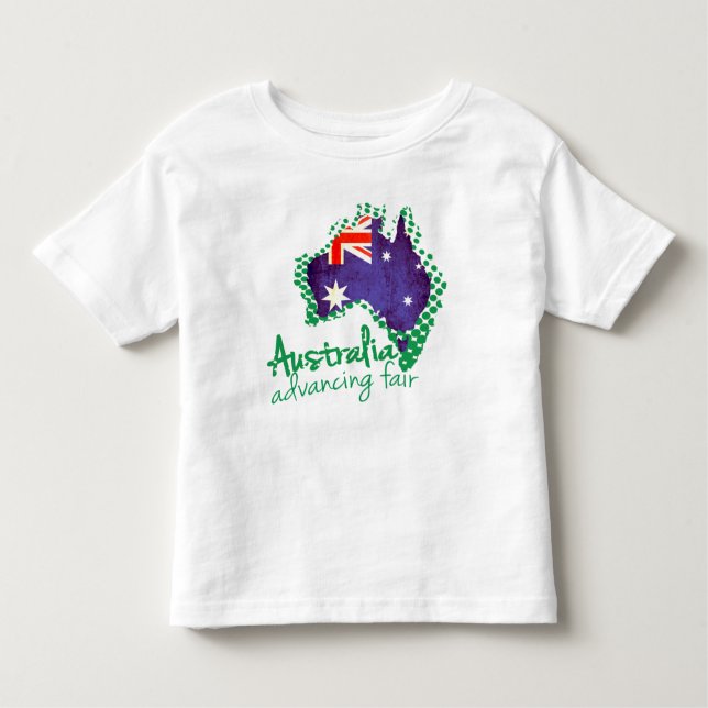 Australisk flagga som befordrar rättvisa barn t-sh t shirt (Framsida)