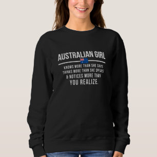 Australisk flicka vet mer än hon säger Australien T Shirt
