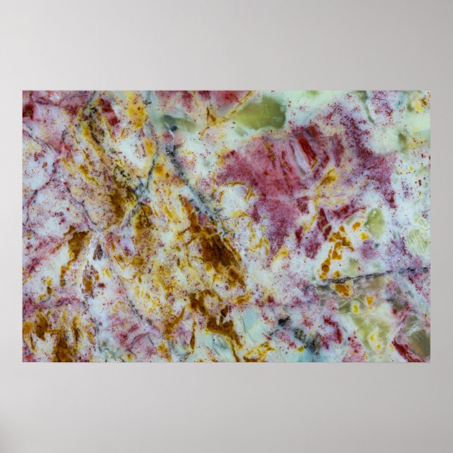 Australisk Grönt Opalite Slab Poster (Framsidan)