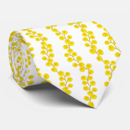 Australisk Gult Wattle Flowers Rand Mönster Slips