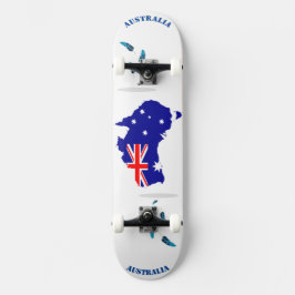 Australisk halvformad vektorbild för Flagga Mini Skateboard Bräda 18,5 Cm