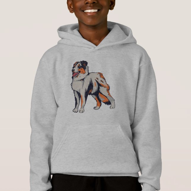 Australisk herdehund Aussie gårdshund T Shirt (Framsida)