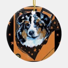 AUSTRALISK HERDEHUND JULGRANSPRYDNAD KERAMIK