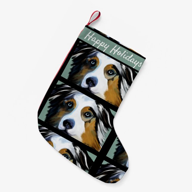 AUSTRALISK HERDEHUND  LITEN JULSTRUMPA (Framsidan (Hängande))