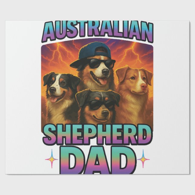 australisk herdehund presentpapper (Platt)