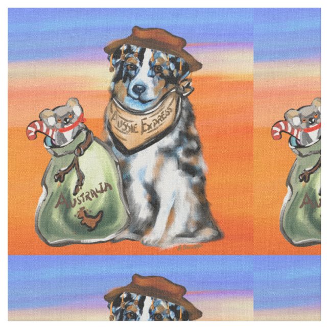 AUSTRALISK HERDEHUND TYG (Närbild)
