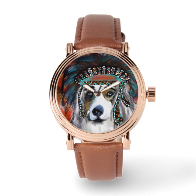 AUSTRALISK HERDEHUND Urklocka Armbandsur (Framsida)