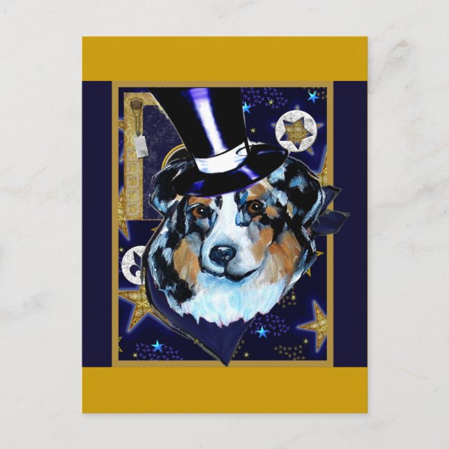 AUSTRALISK HERDEHUND VYKORT (Framsida)