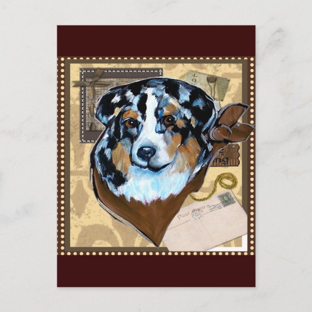 AUSTRALISK HERDEHUND VYKORT (Framsida)