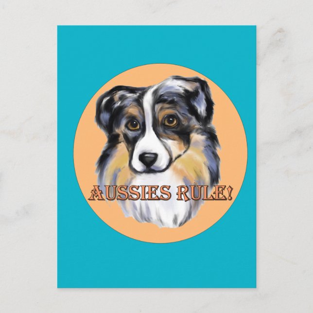 AUSTRALISK HERDEHUND VYKORT (Framsida)