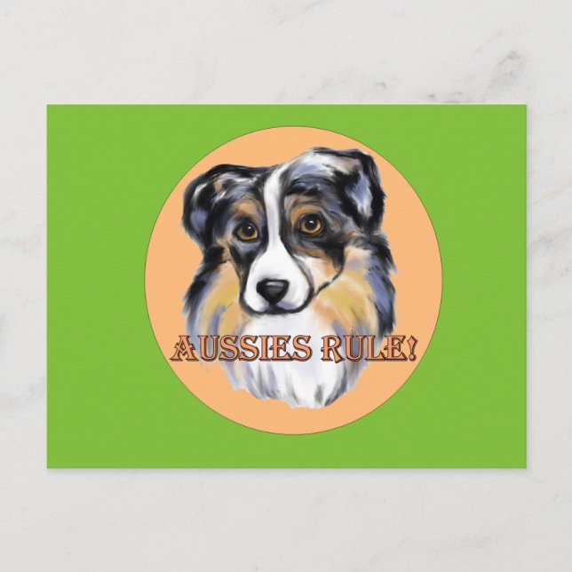 AUSTRALISK HERDEHUND VYKORT (Framsida)