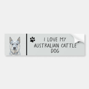 Australisk Hund för boskap - Cute Original Art Bildekal