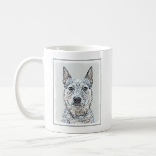 Australisk Hund för boskap - Cute Original Art Kaffemugg (Vänster)