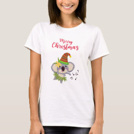 Australisk julgran Dancing Koala Design T Shirt