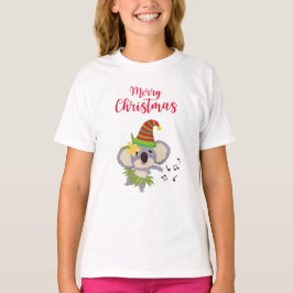 Australisk julgran Dancing Koala Design T Shirt