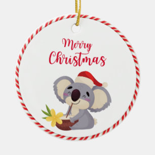 Australisk julklapp Koala Drinking Design Julgransprydnad Keramik