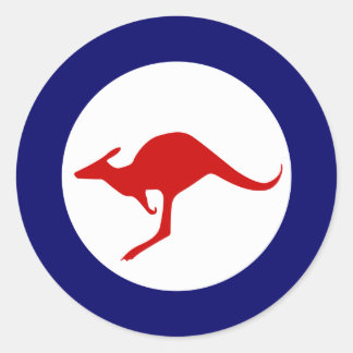 Australisk kangaroo militärflyget roundel runt klistermärke