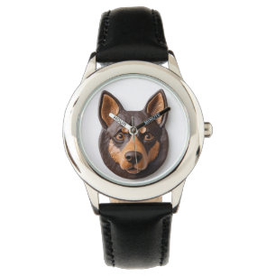 Australisk Kelpie Hund 3D Inspirerad Armbandsur