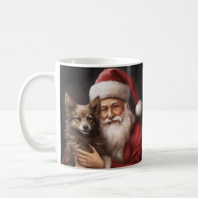 Australisk Kelpie med Tomte julen Kaffemugg (Vänster)