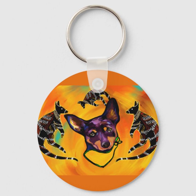 AUSTRALISK KELPIE NYCKELRING (Framsida)