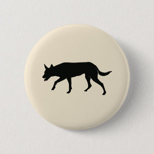Australisk Kelpie Silhouette-vän Knapp