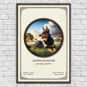 Australisk Kelpie Zoologisk Serie Poster