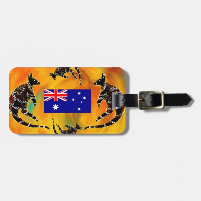 AUSTRALISK KONST   BAGAGEBRICKA (Horisontell Framsida)
