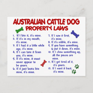 AUSTRALISK LAGSTIFTNING OM FÅNGST HUND Egendom 2 Vykort
