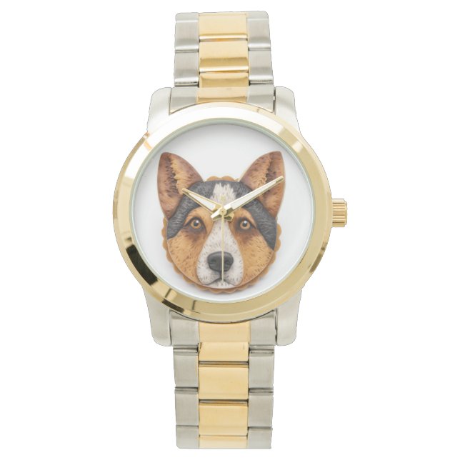 Australisk nötkreaturshund 3D Inspirerad Armbandsur (Framsida)