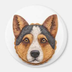 Australisk nötkreaturshund 3D Inspirerad Magnet