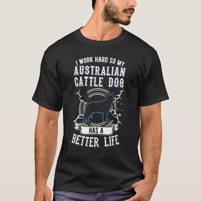 Australisk nötkreaturshund t shirt (Framsida)