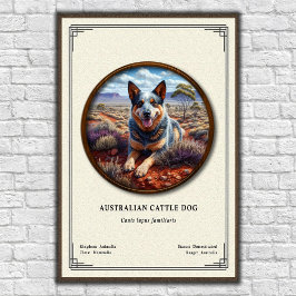 Australisk nötkreaturshund Zoologi Serie Poster