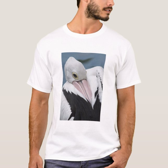 Australisk pelikan närbild t-shirt (Framsida)