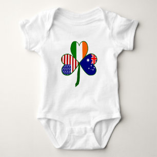 Australisk Shamrock grön bakgrund T Shirt