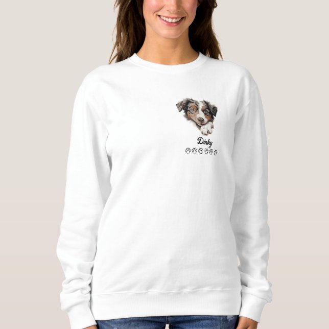 Australisk Shepherd Hund Personlig T Shirt (Framsida)