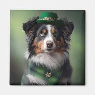 australisk shepherd saint patrick magnet