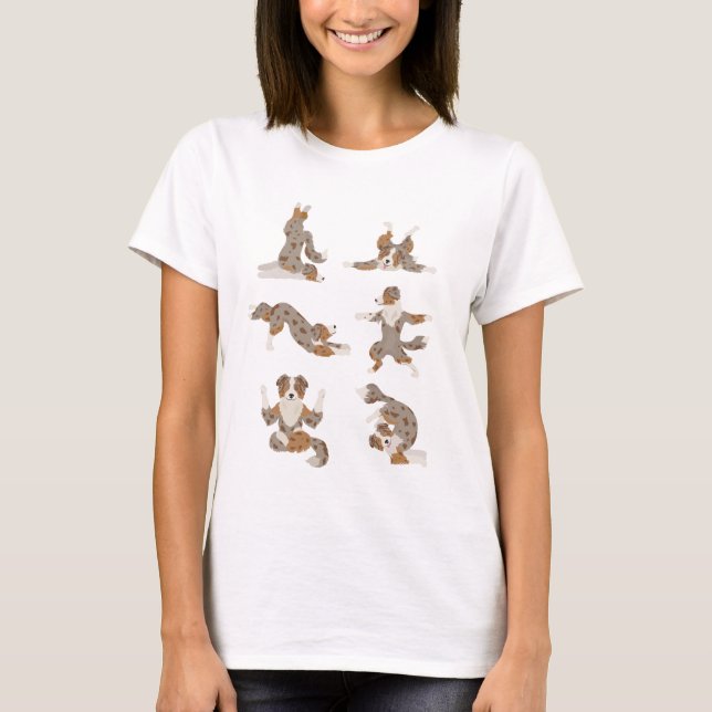 australisk shepherd yoga t shirt (Framsida)