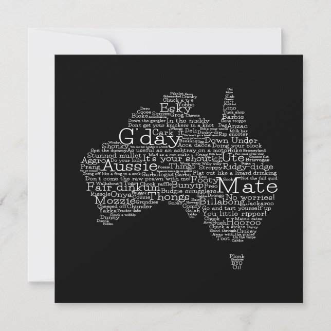 Australisk slang karta (Framsida)