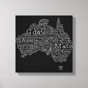 Australisk slang karta canvastryck