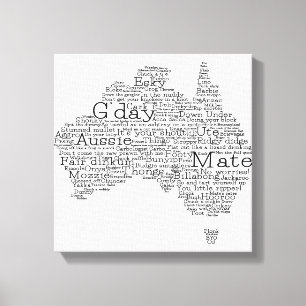 Australisk slang karta canvastryck