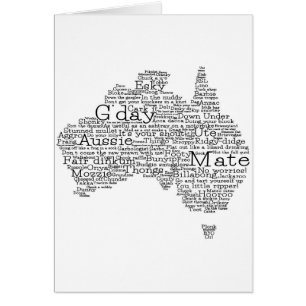 Australisk slang karta hälsningskort